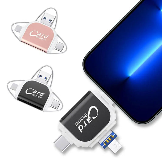 Compact 4-in-1 USB Card Reader - Lusomart