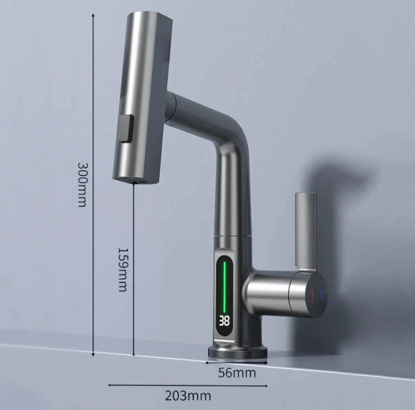 Flexible Kitchen Faucet With Long Extendable Hose