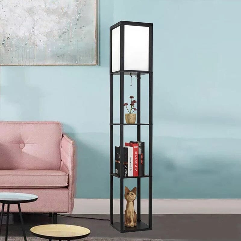 Tall Floor Lamp With Storage Shelves