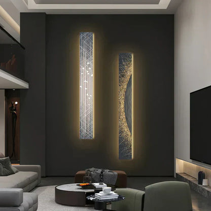 Rustic Fabric Panel Wall Light