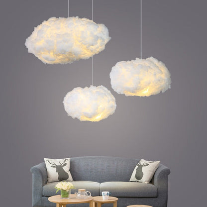Soft White Cotton Pendant Lamp Shade
