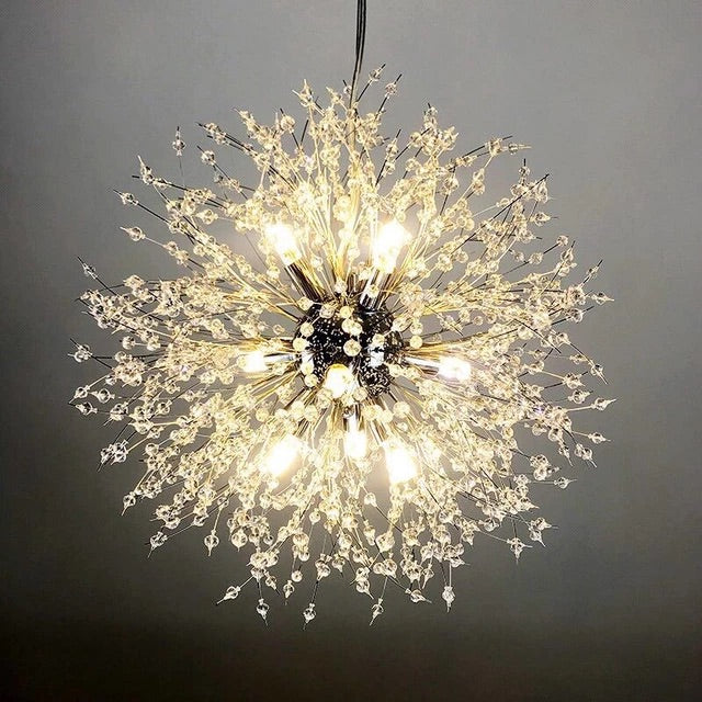 Luxurious Crystal Floral Pendant Light Fixture