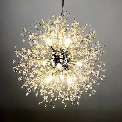 Luxurious Crystal Floral Pendant Light Fixture