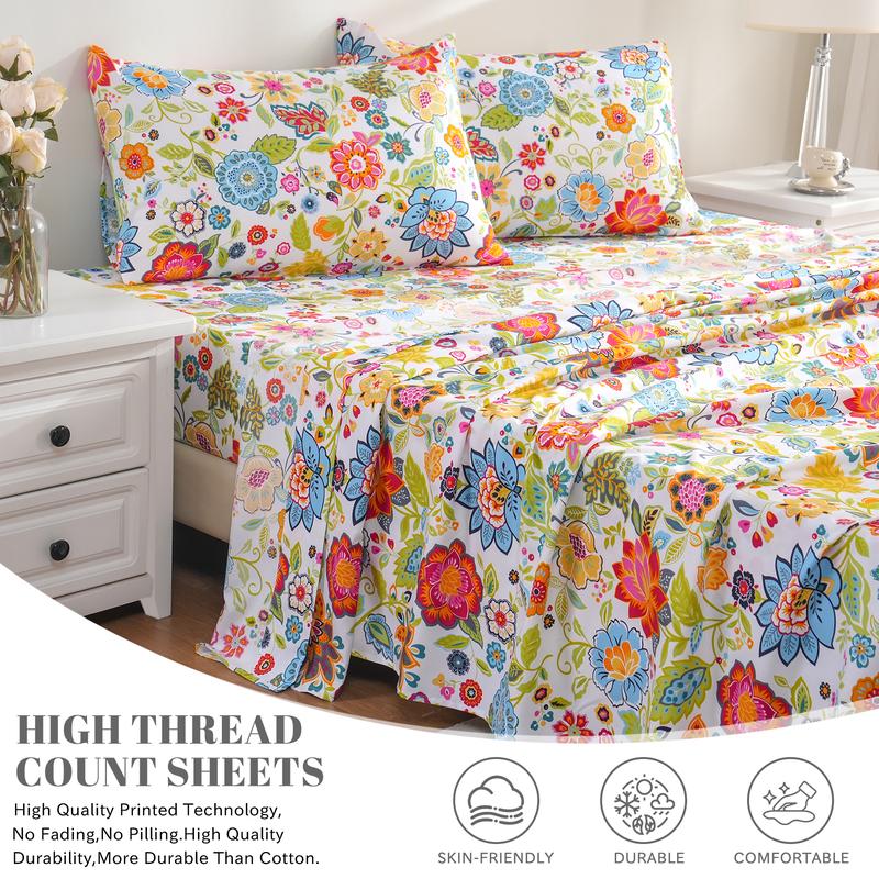 Soft Floral Bed Sheet Set