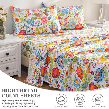 Soft Floral Bed Sheet Set