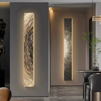 Rustic Fabric Panel Wall Light