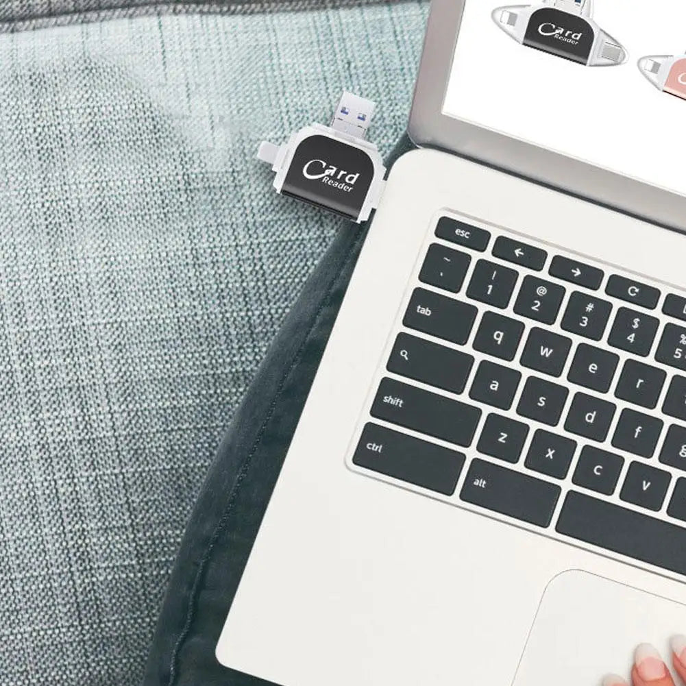 Compact 4-in-1 USB Card Reader