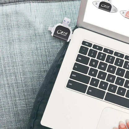 Compact 4-in-1 USB Card Reader