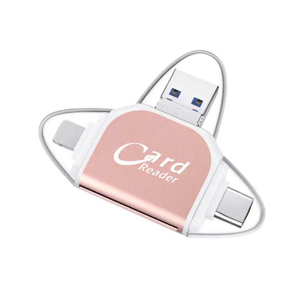 Compact 4-in-1 USB Card Reader