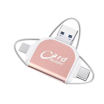 Compact 4-in-1 USB Card Reader
