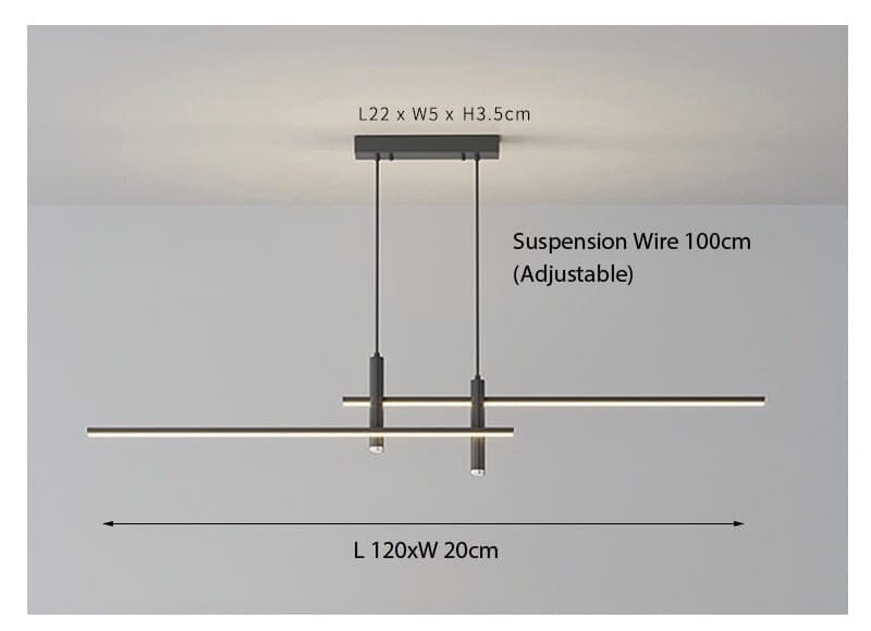 Dual Pendant Ceiling Light Fixture