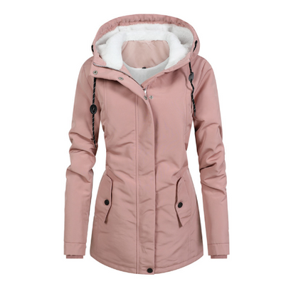Warm Quilted Waterproof Parka Coat for Ladies