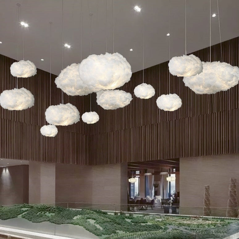 Soft White Cotton Pendant Lamp Shade
