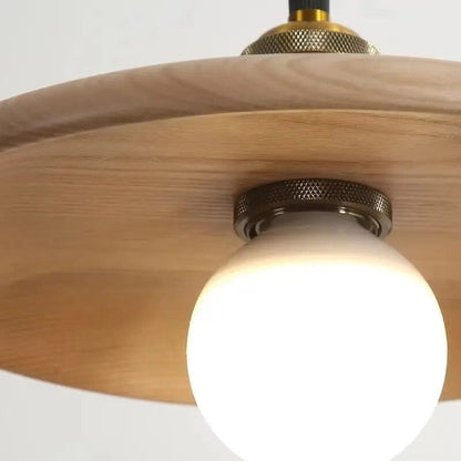 Rustic Wooden Pendant Light With Soft Warm Glow