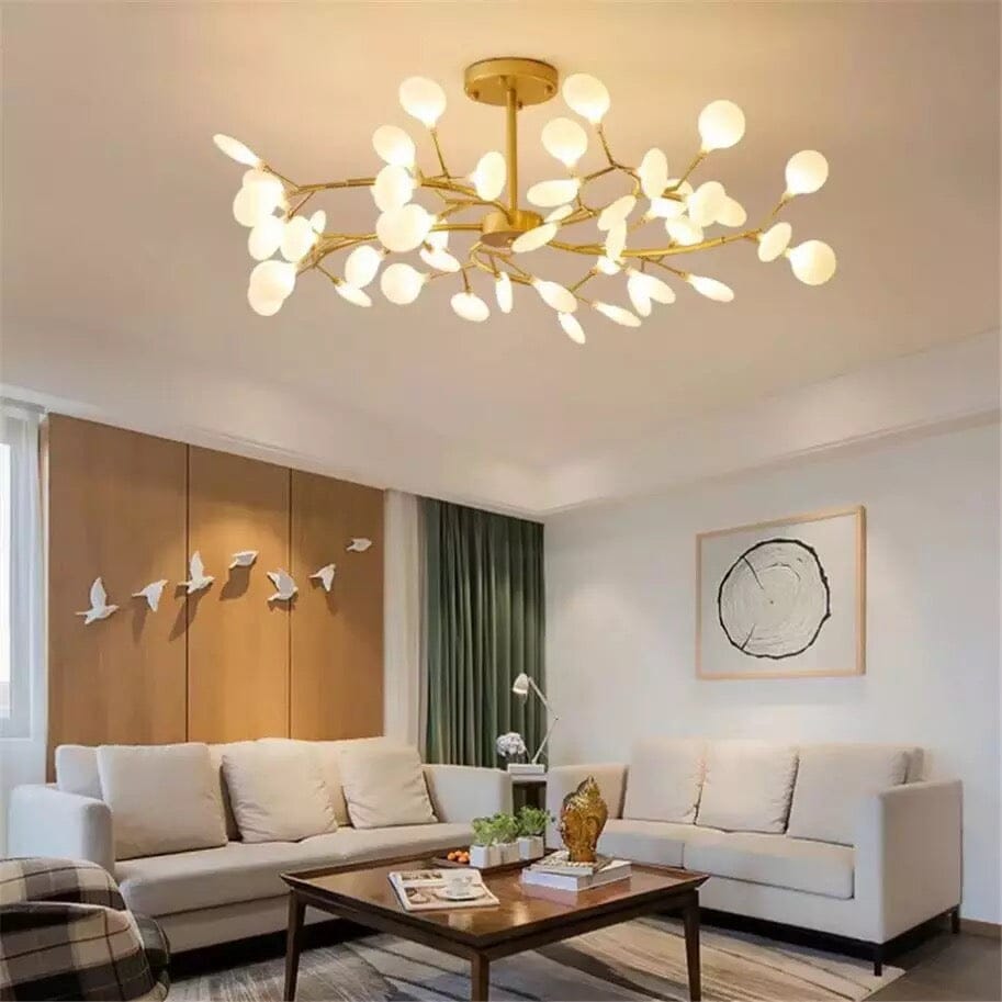 Golden Leaf Hanging Light