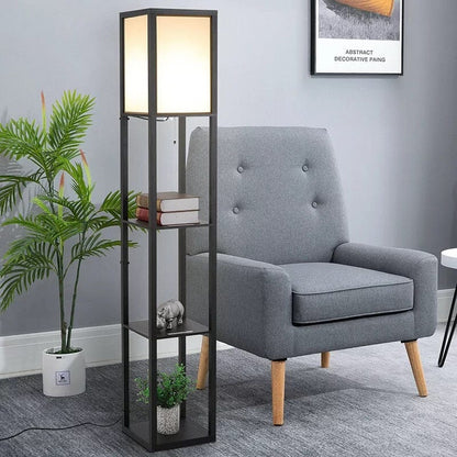 Tall Floor Lamp With Storage Shelves