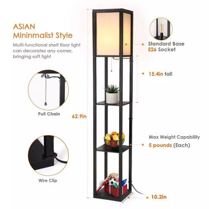 Tall Floor Lamp With Storage Shelves