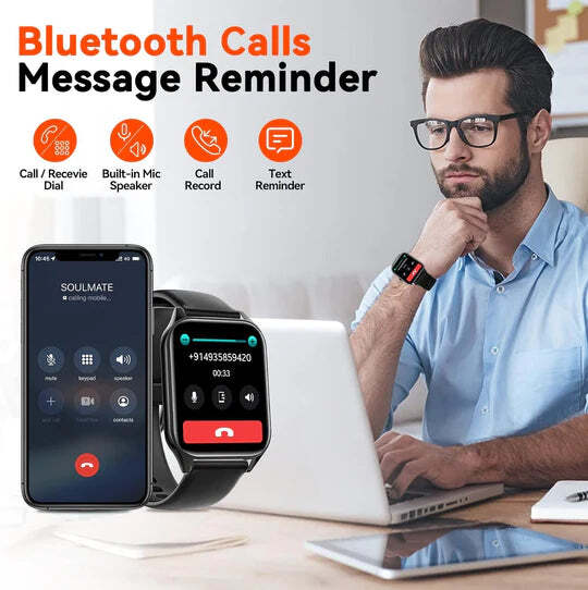 Easy Wear Smartwatch Blood Sugar Tracker