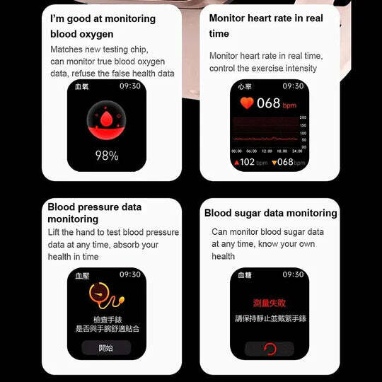 Easy Wear Smartwatch Blood Sugar Tracker