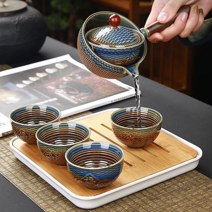 Traditional Chinese Clay Whistling Teapot Set - Lusomart