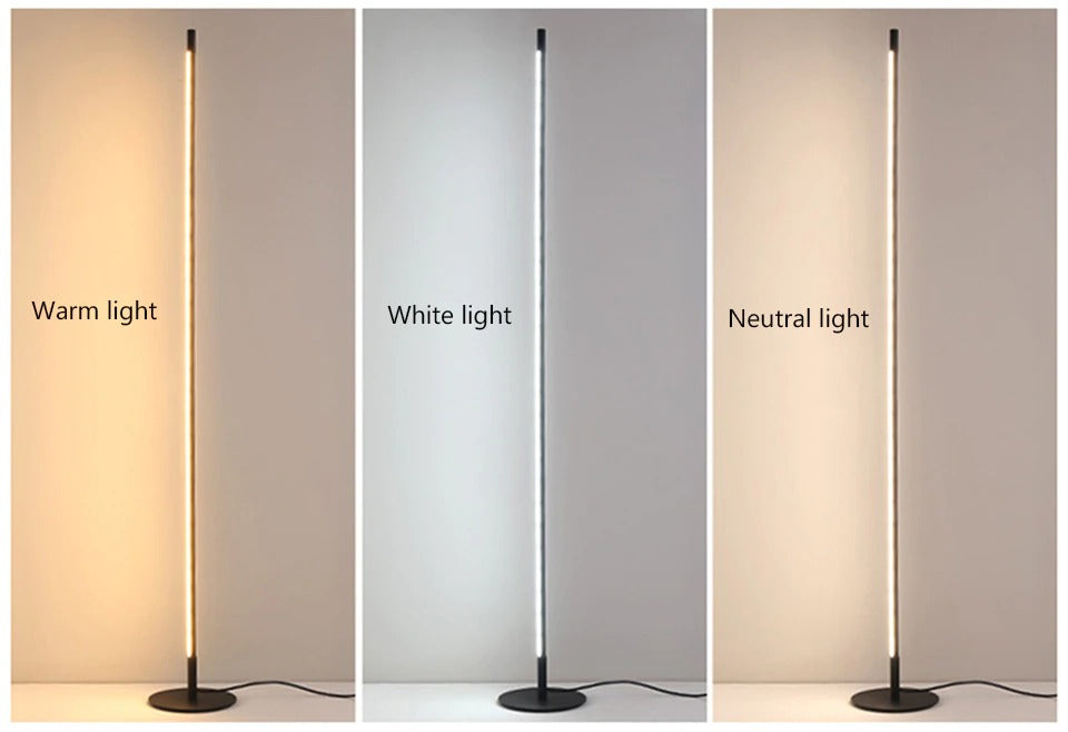 Slim Modern Floor Lamp with LED Lighting