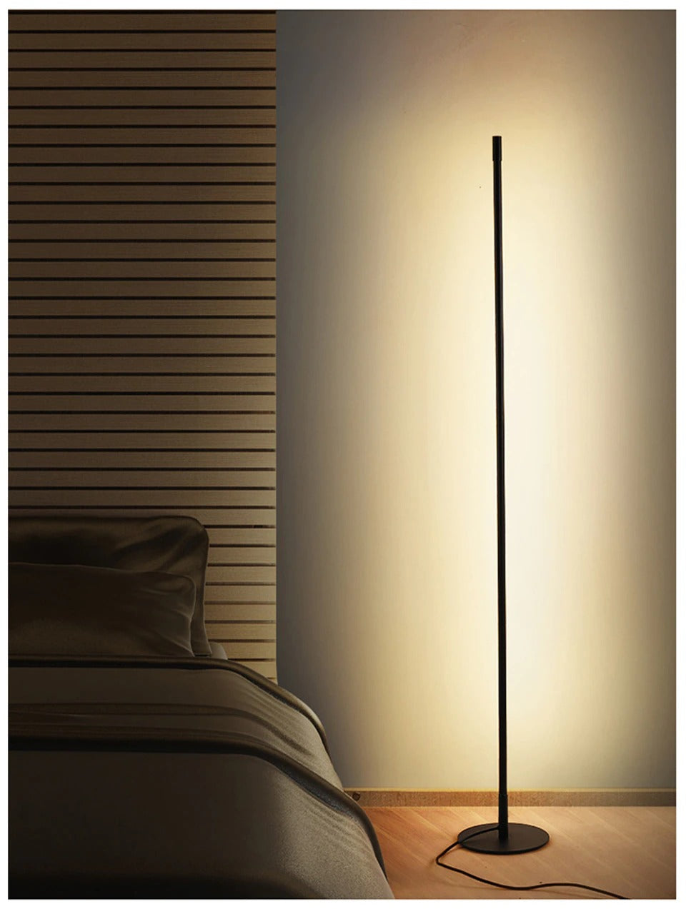 Slim Modern Floor Lamp with LED Lighting