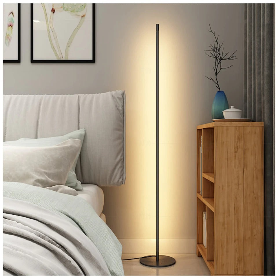 Slim Modern Floor Lamp with LED Lighting - Lusomart