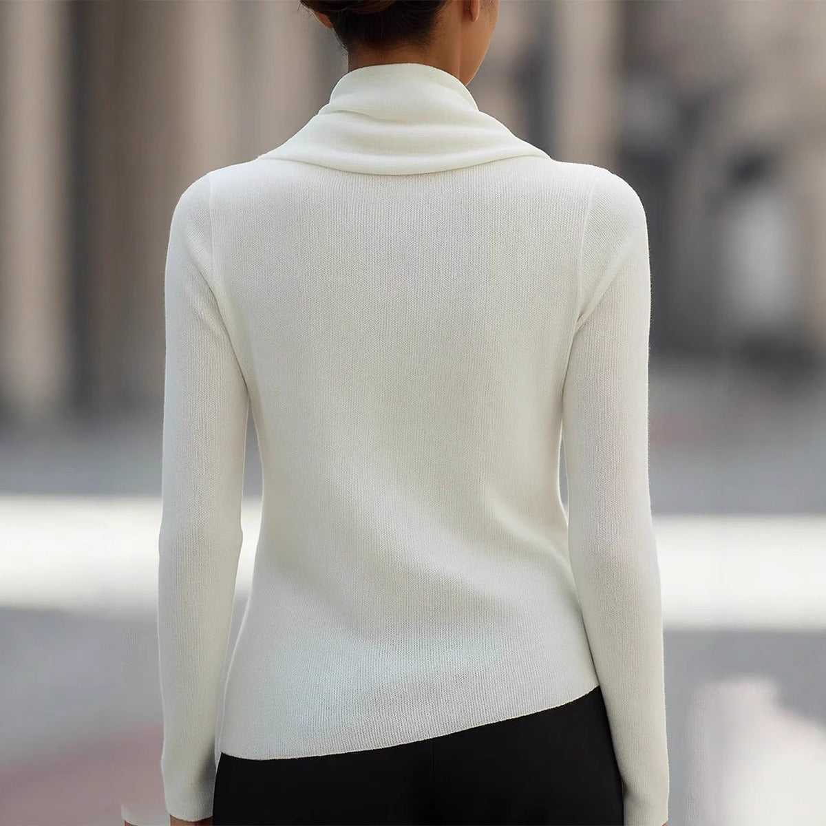 Cozy Crew Neck Sweater with Soft Knit Fabric