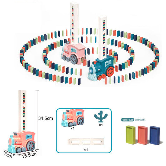 Fun 100 Piece Kids Domino Set Train Toy - Lusomart