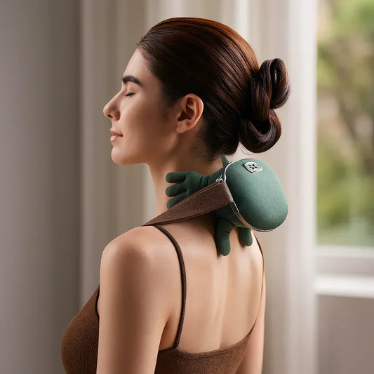 Compact Warm Massage Neck Relief Pillow - Lusomart