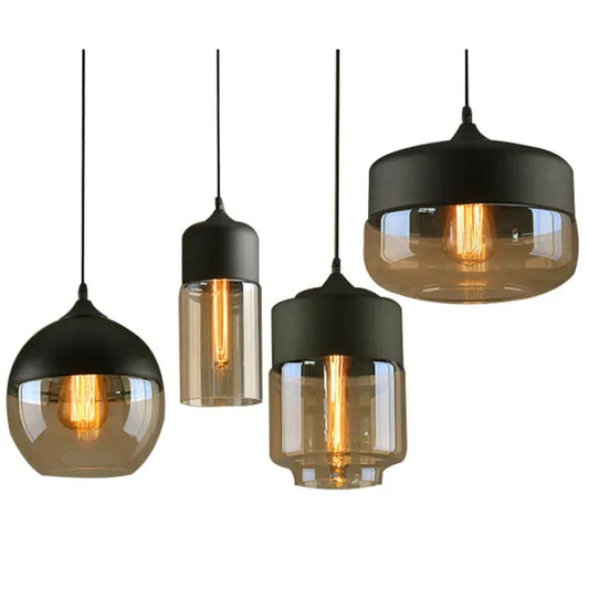 Metallic Glass Hanging Pendant Lamp - Lusomart