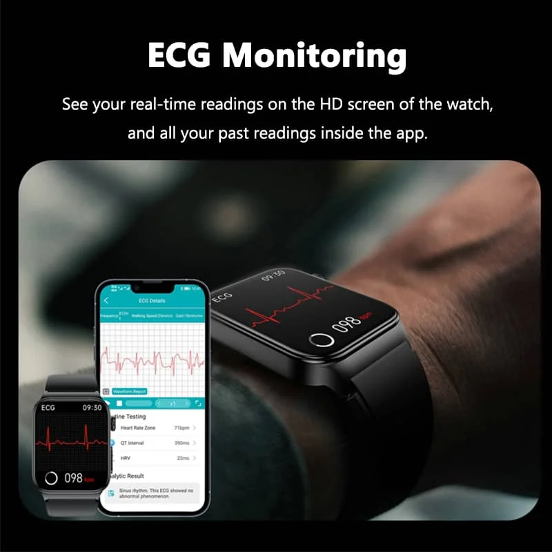 Advanced Smartwatch With Heart Rate And Blood Sugar Monitor