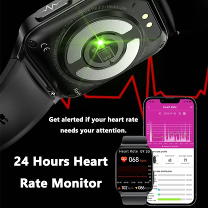 Advanced Smartwatch With Heart Rate And Blood Sugar Monitor