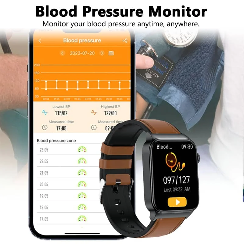 Advanced Smartwatch With Heart Rate And Blood Sugar Monitor