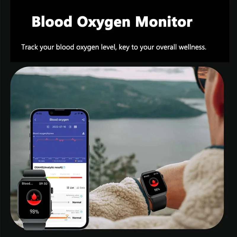 Advanced Smartwatch With Heart Rate And Blood Sugar Monitor