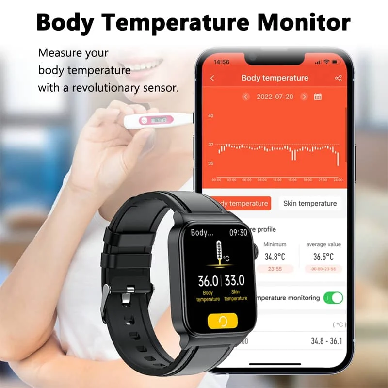 Advanced Smartwatch With Heart Rate And Blood Sugar Monitor