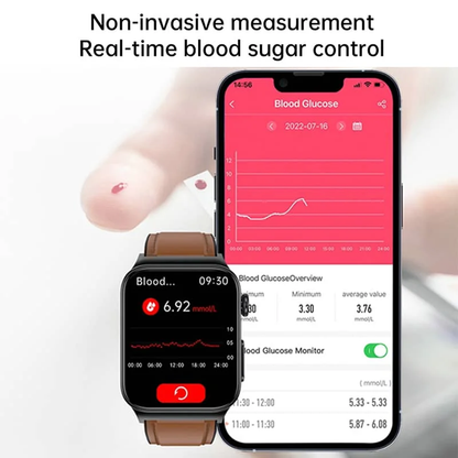 Advanced Smartwatch With Heart Rate And Blood Sugar Monitor