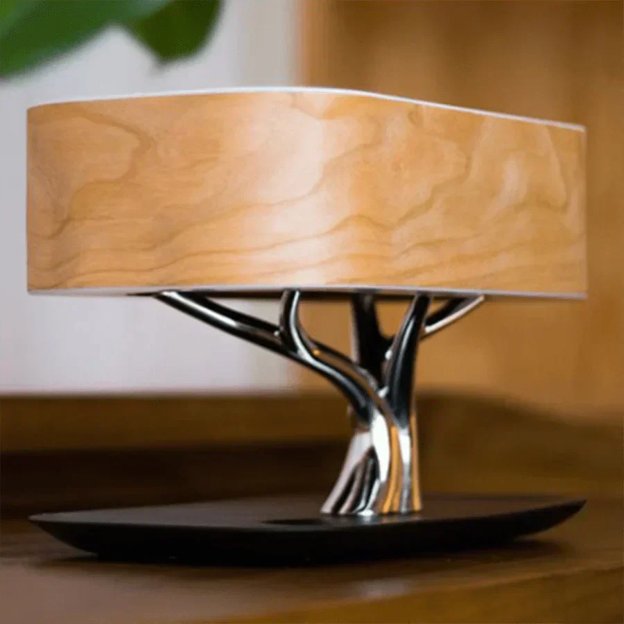 Bedside Table Lamp with Bluetooth Speaker and USB Charger