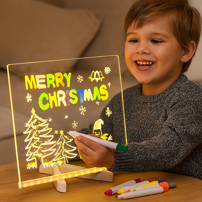 Colorful Kids LED Light Up Drawing Pad - Lusomart