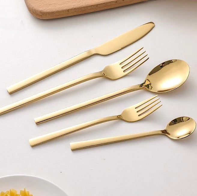 Premium 30pc Stainless Steel Flatware Set for 6 - Lusomart