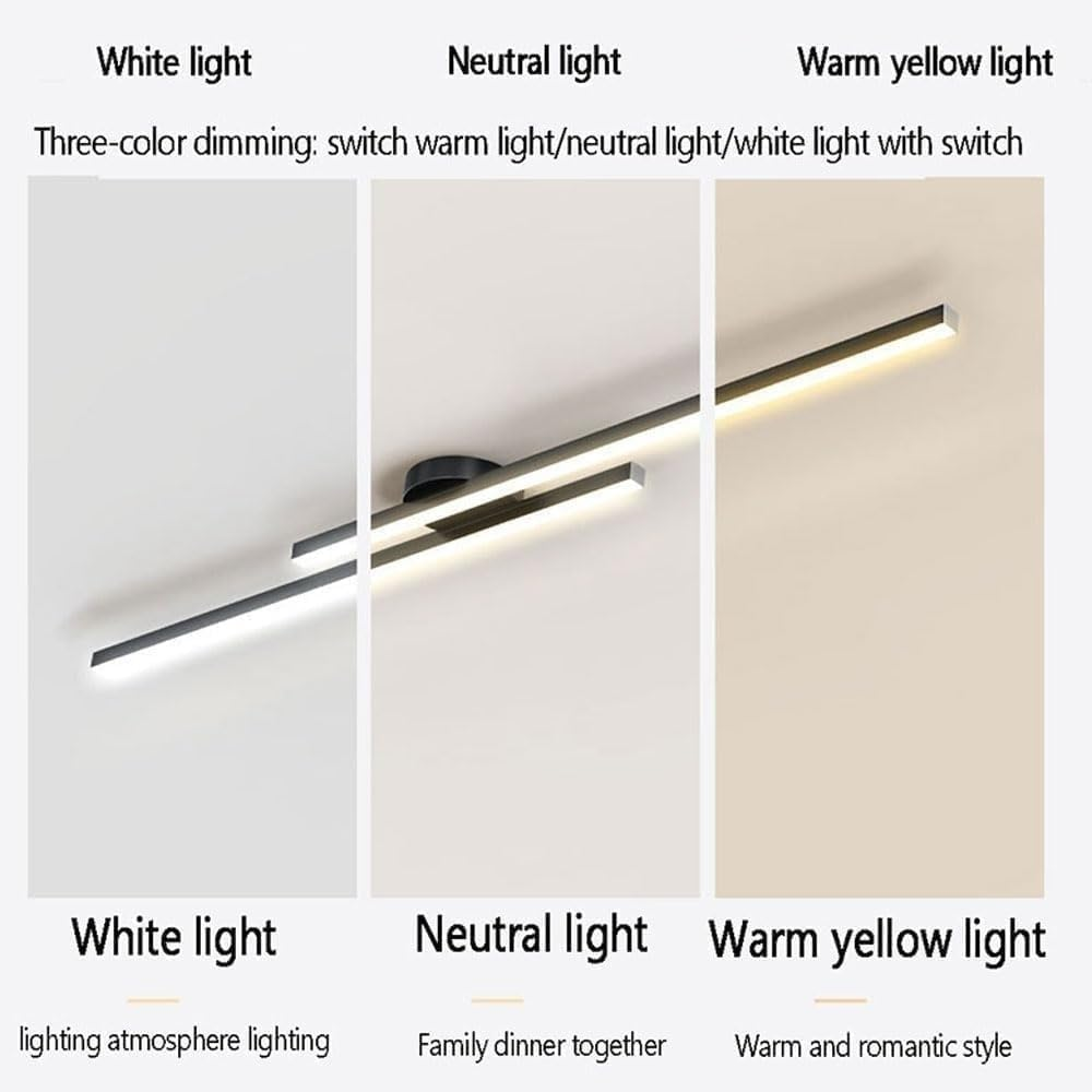 Sleek Metal LED Semi Flush Mount Ceiling Light