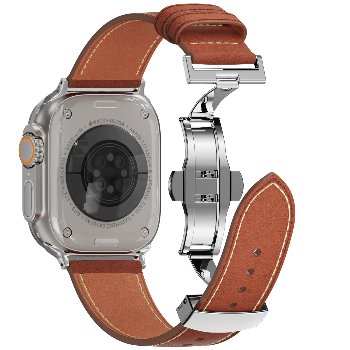 Genuine Leather Strap for Apple Watch with Buckle Clasp