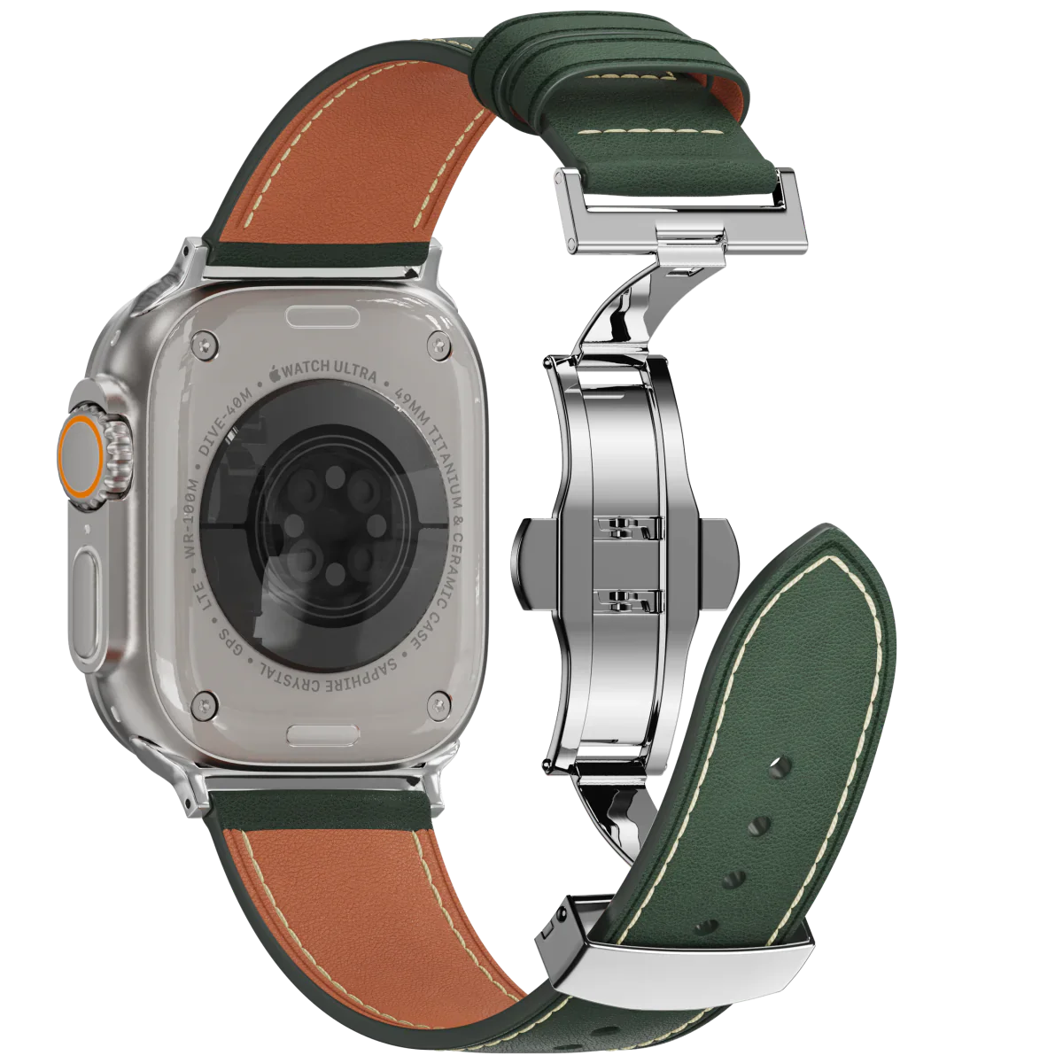 Genuine Leather Strap for Apple Watch with Buckle Clasp
