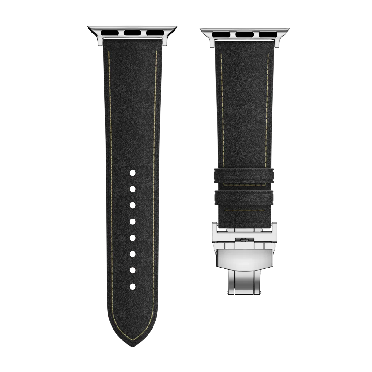 Genuine Leather Strap for Apple Watch with Buckle Clasp