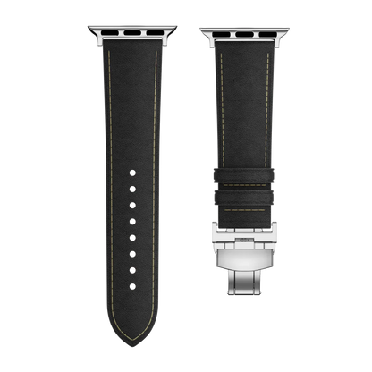 Genuine Leather Strap for Apple Watch with Buckle Clasp