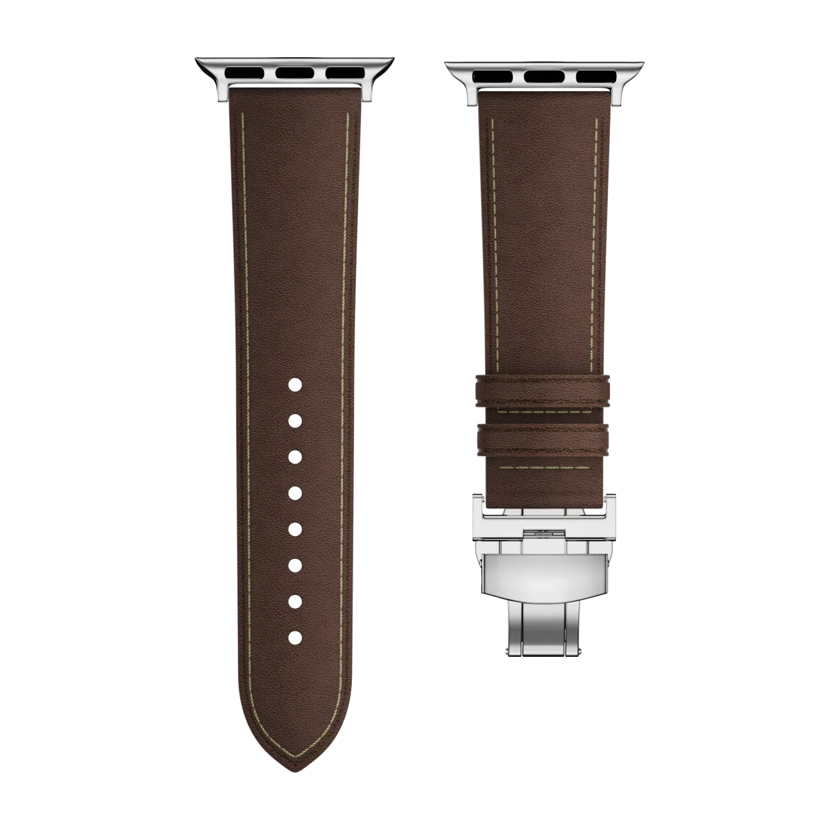 Genuine Leather Strap for Apple Watch with Buckle Clasp