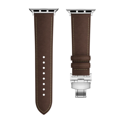 Genuine Leather Strap for Apple Watch with Buckle Clasp