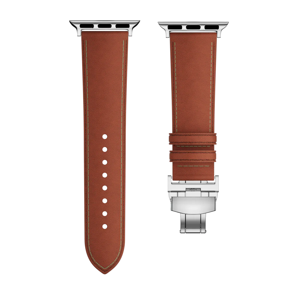 Genuine Leather Strap for Apple Watch with Buckle Clasp