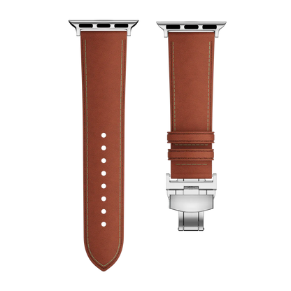 Genuine Leather Strap for Apple Watch with Buckle Clasp