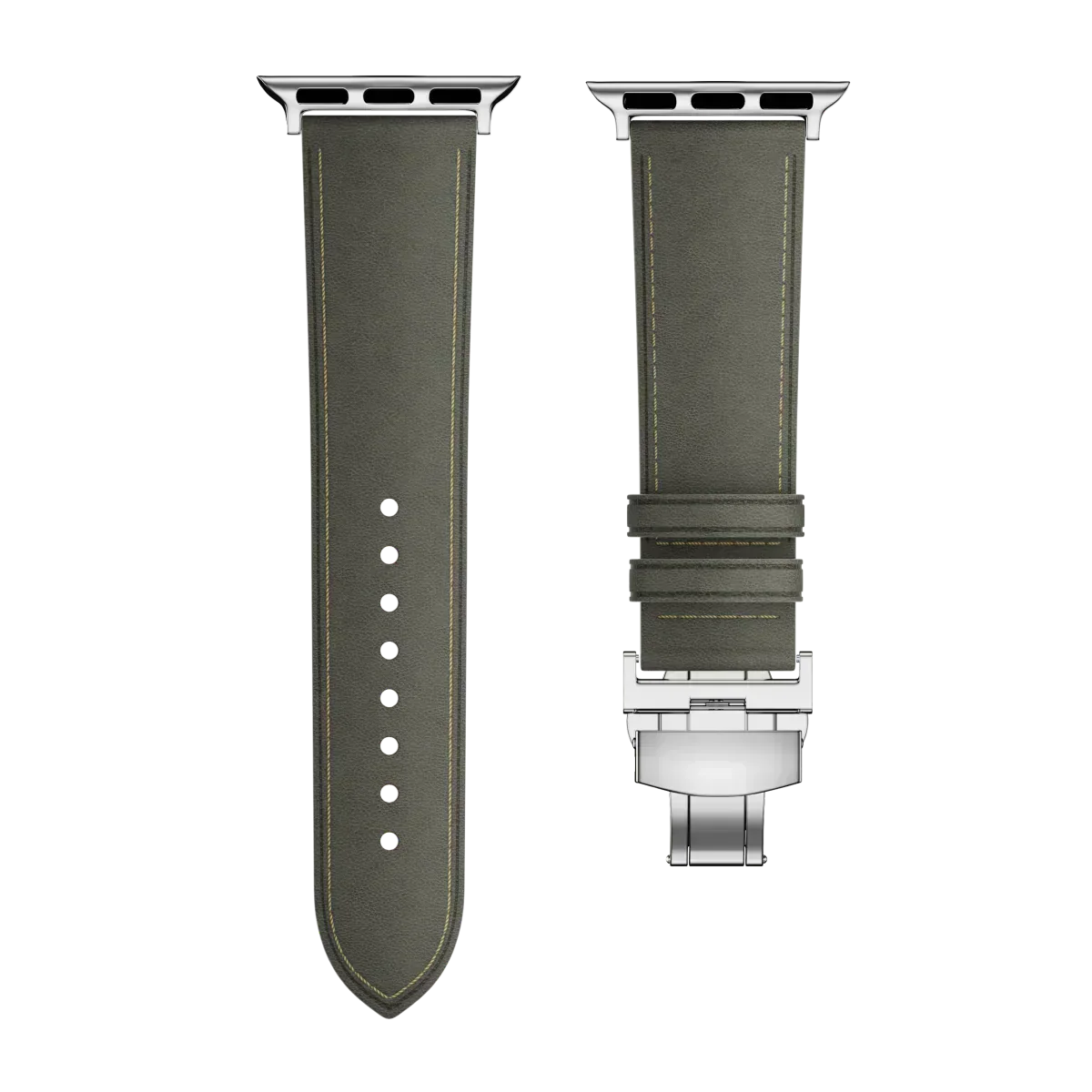 Genuine Leather Strap for Apple Watch with Buckle Clasp
